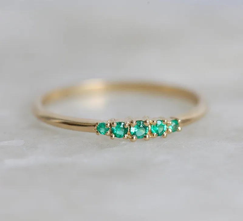 Monroe Emerald Ring vy 5