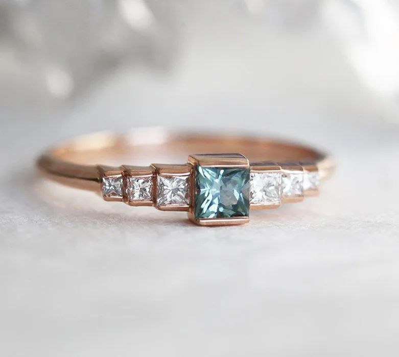 Montana Sapphire Diamond Ring sapphire engagement ring