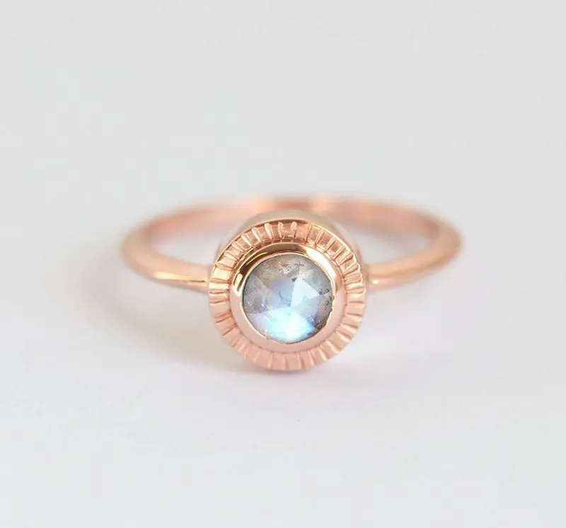 Moonstone Sun Ring view 2