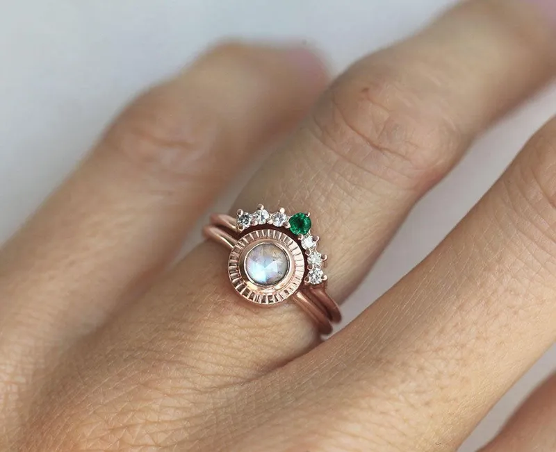 Moonstone Sun Ring view 3