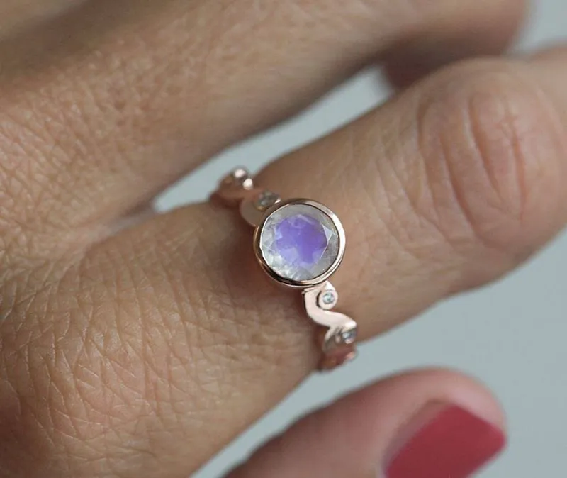 MOONSTONE RING, BLUE MOONSTONE RING vy 3