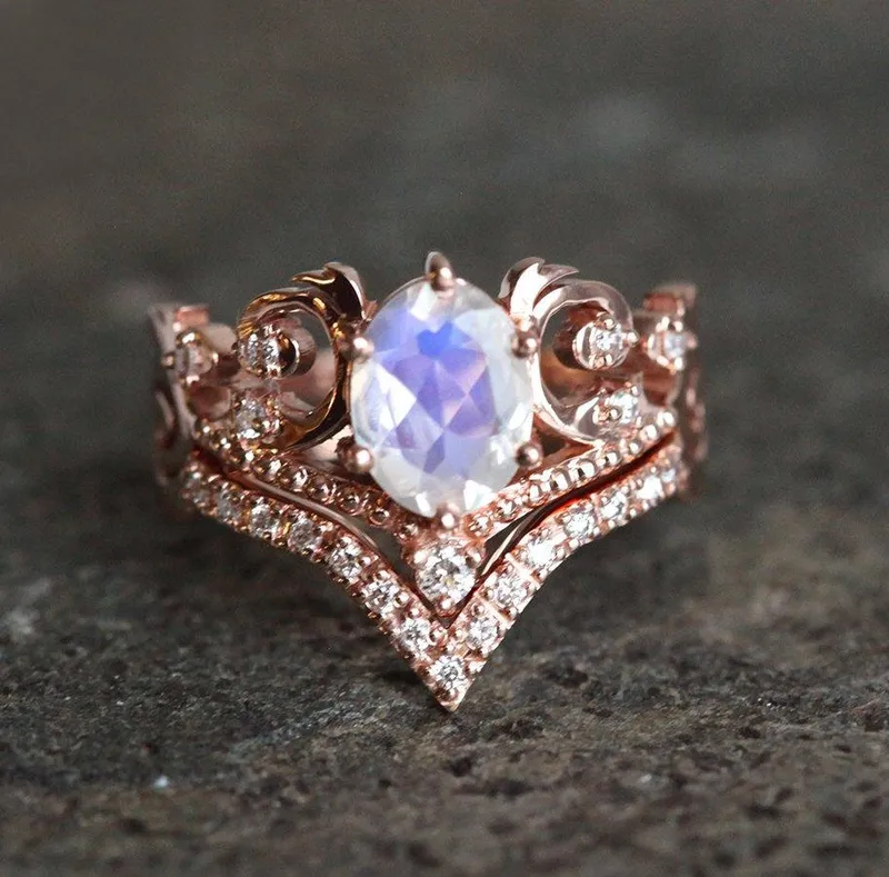 NAIRA MOONSTONE RING SET vy 2