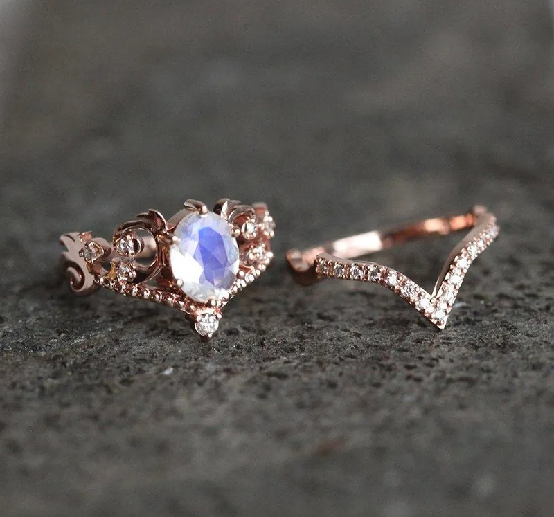 NAIRA MOONSTONE RING SET vy 6