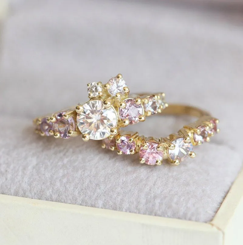 Nancy Round Diamond Cluster Ring vy 3