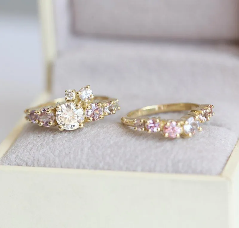 Nancy Round Diamond Cluster Ring vy 4