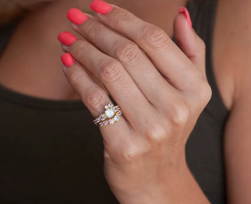 Nancy Round Diamond Cluster Ring vy 5
