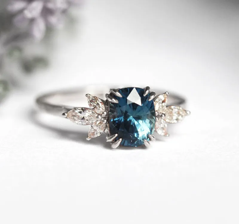 Nicola Blue Sapphire Diamond Ring vy 12