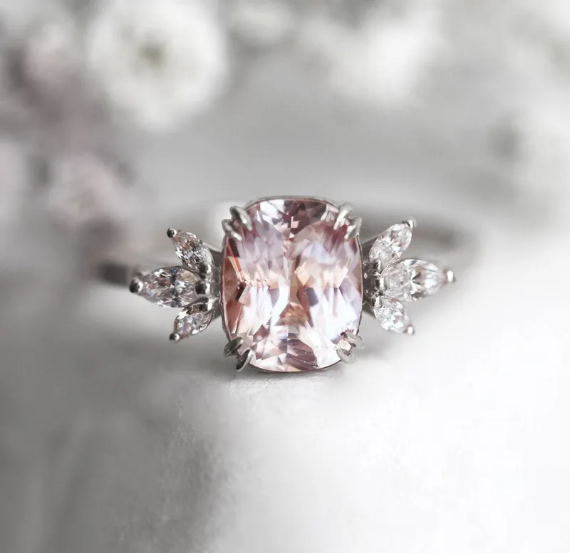 Nicola Sapphire Diamond Ring view 12