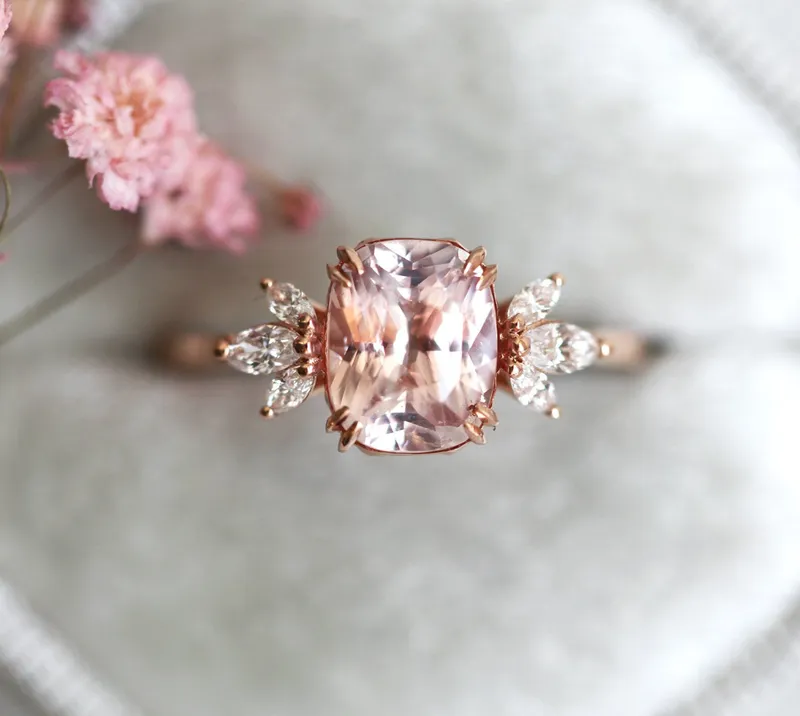 Nicola Sapphire Diamond Ring view 2
