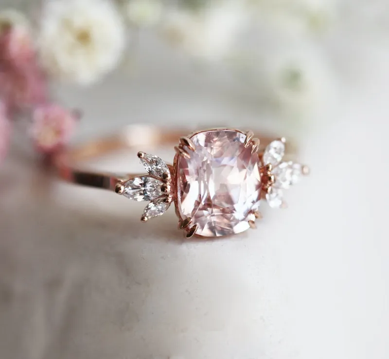 Nicola Sapphire Diamond Ring view 3