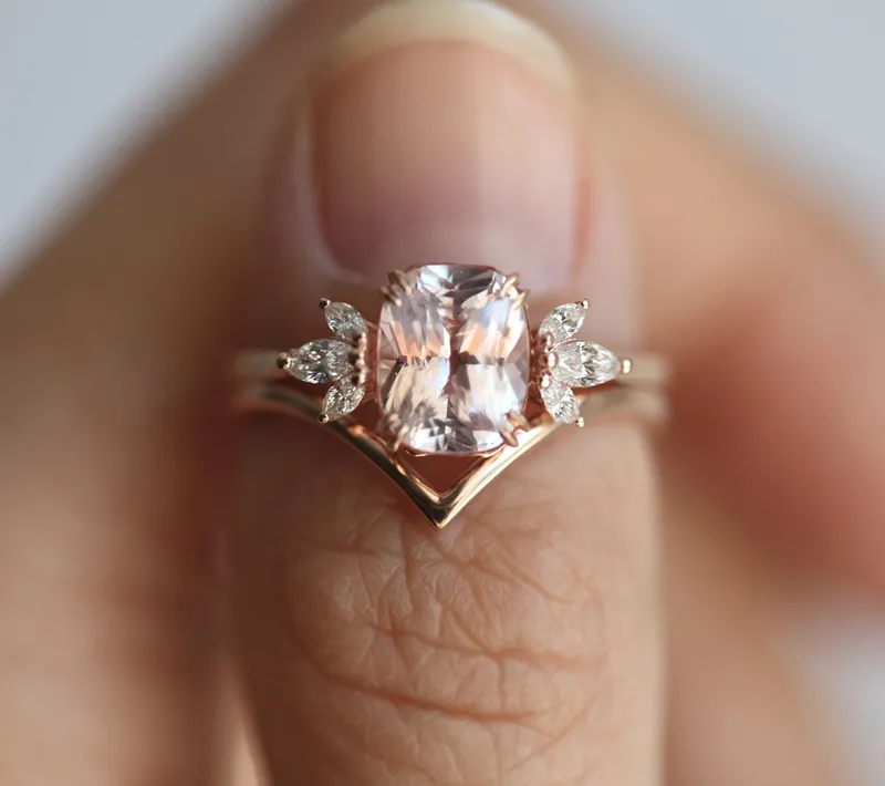 Nicola Sapphire Diamond Ring view 4