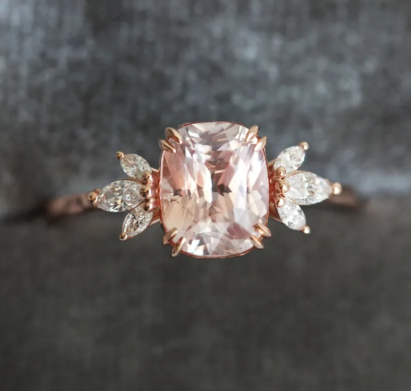 Nicola Sapphire Diamond Ring view 5