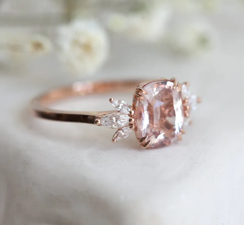 Nicola Sapphire Diamond Ring view 6