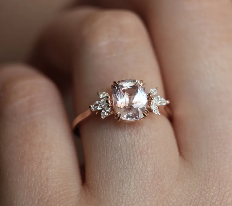 Nicola Sapphire Diamond Ring view 7