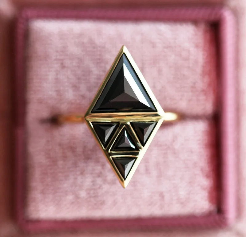 Nina Artdeco Black Diamond Ring vy 5