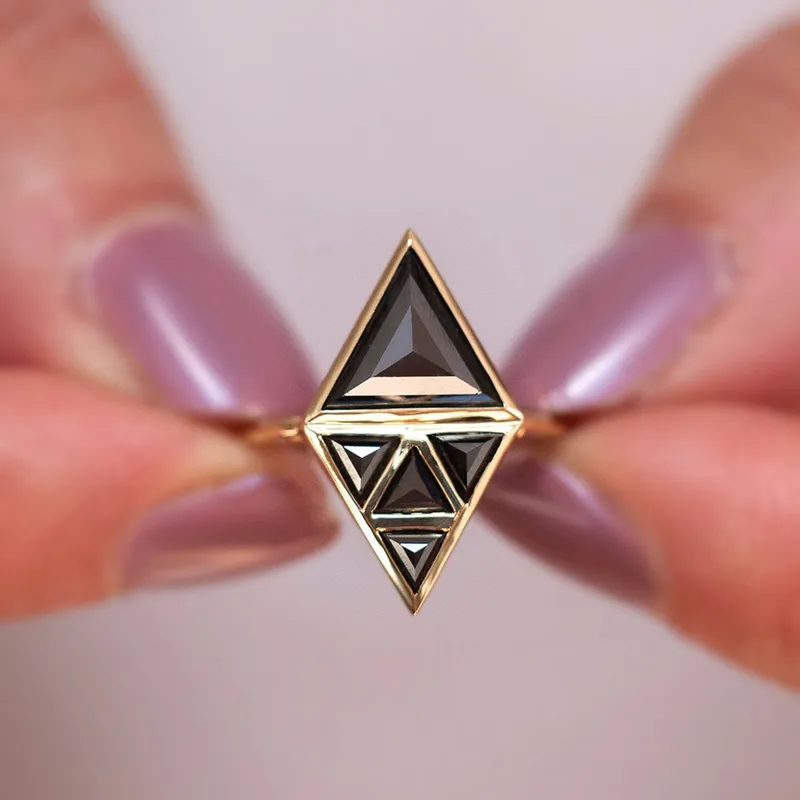 Nina Artdeco Black Diamond Ring vy 6