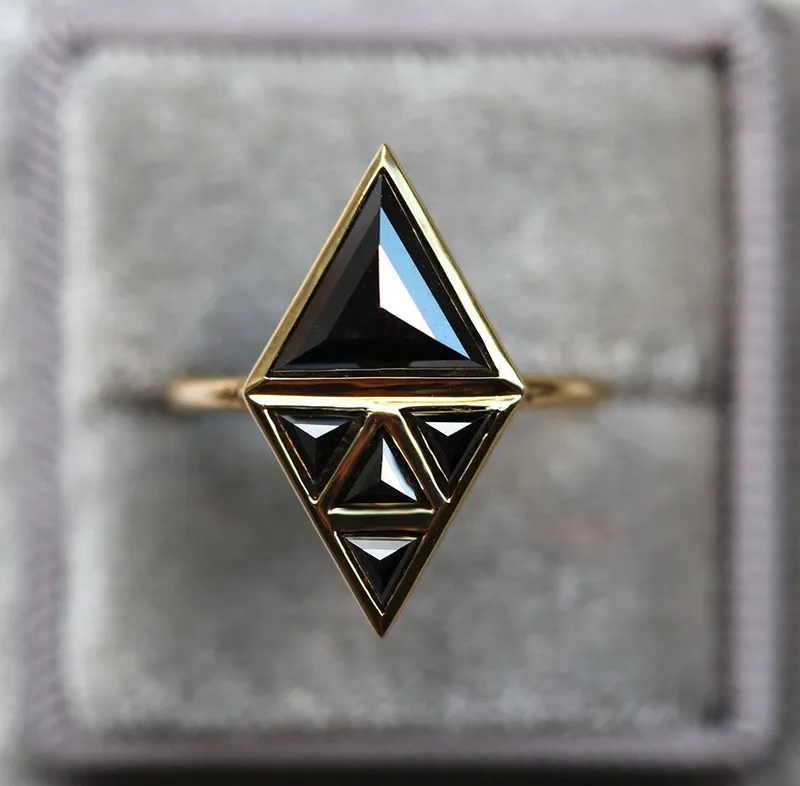 Nina Artdeco Black Diamond Ring vy 7