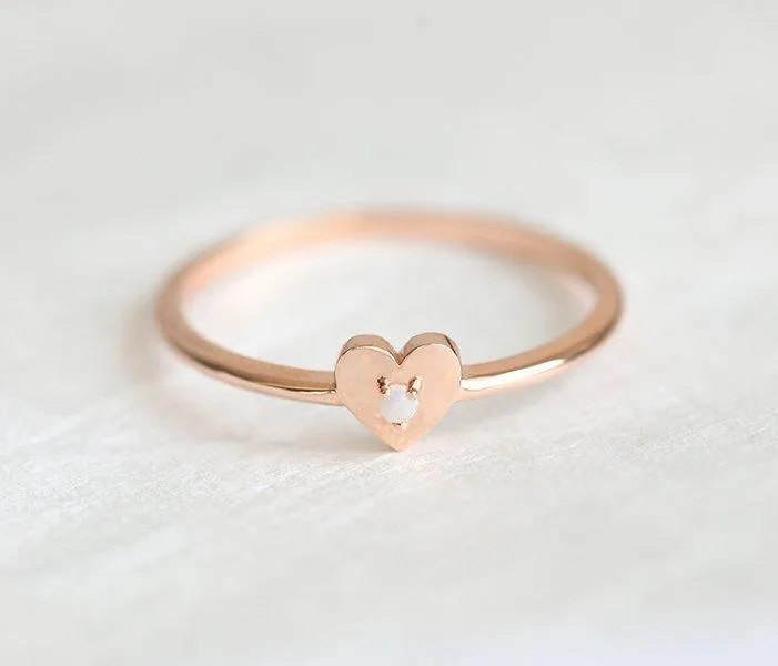 ODETTE OPAL RING round cut engagement ring