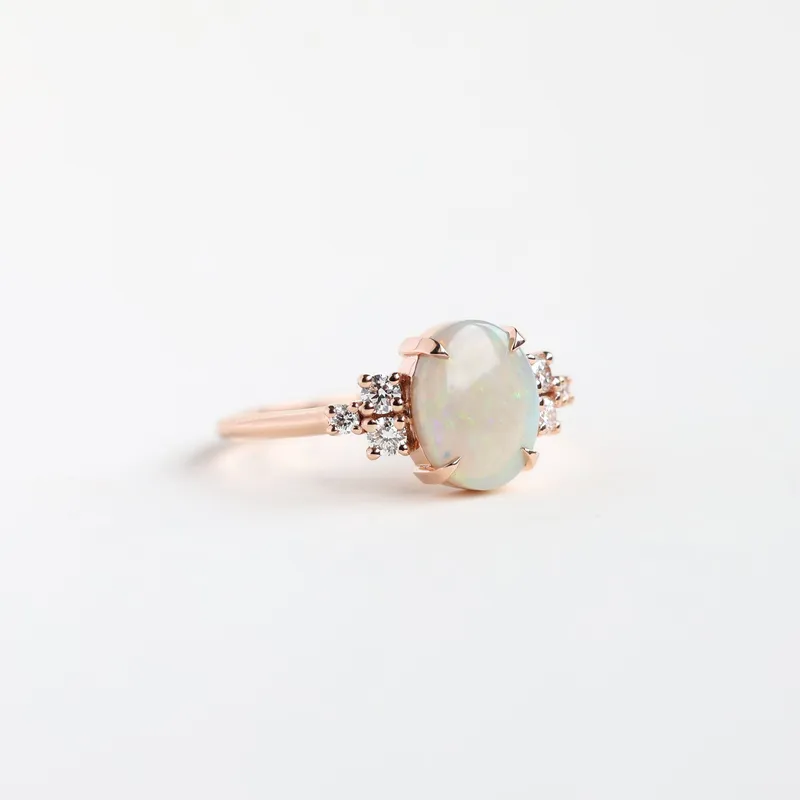 Omana Oval Opal Ring view 2