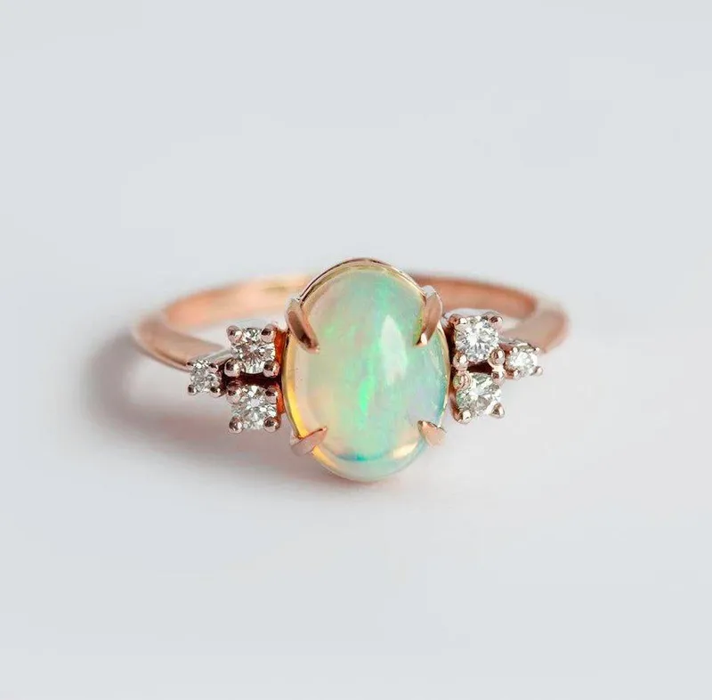 Omana Oval Opal Ring view 6