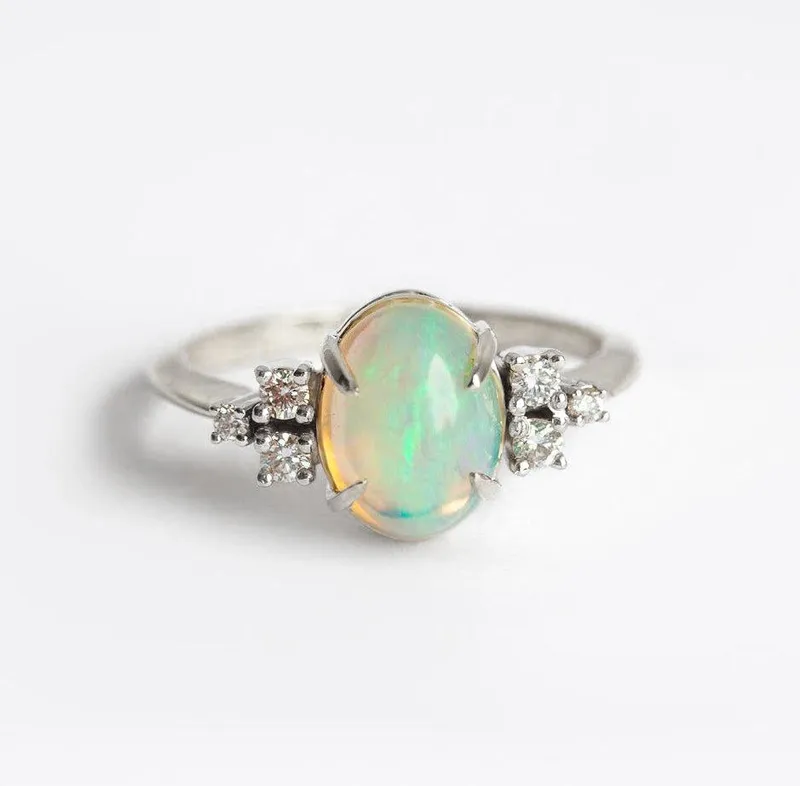 Omana Oval Opal Ring view 7