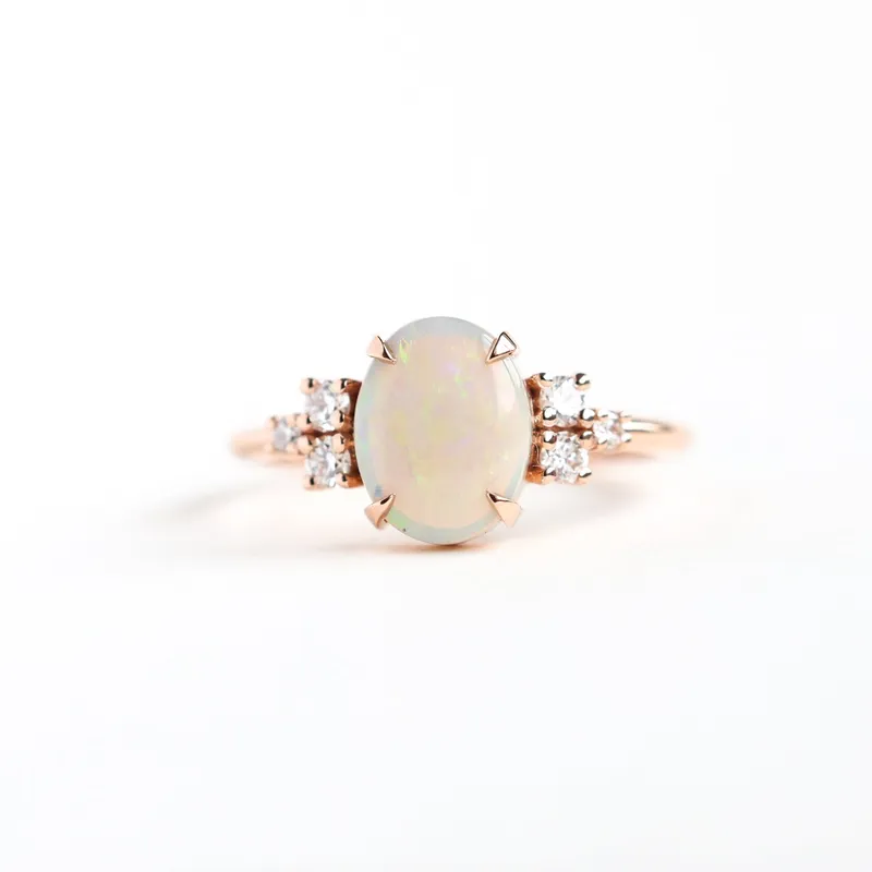 Omana Oval Opal Ring oval cut engagement ring