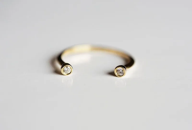 Open Ring, Birthstone Ring vy 2