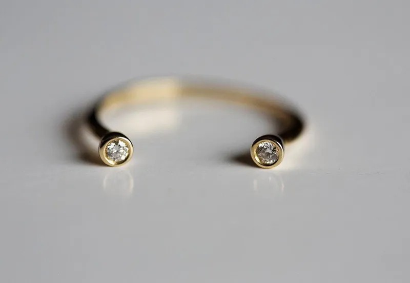 Open Ring, Birthstone Ring vy 3