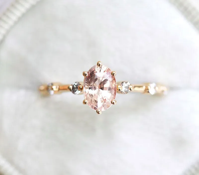 OPHELIA OVAL SAPPHIRE DIAMOND RING vy 11