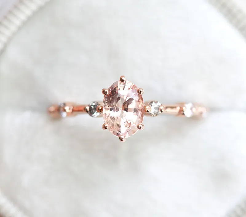 OPHELIA OVAL SAPPHIRE DIAMOND RING vy 4