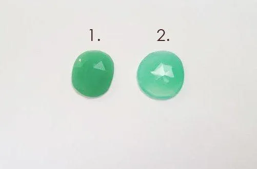 Oval Chrysoprase & Diamond Ring vy 5
