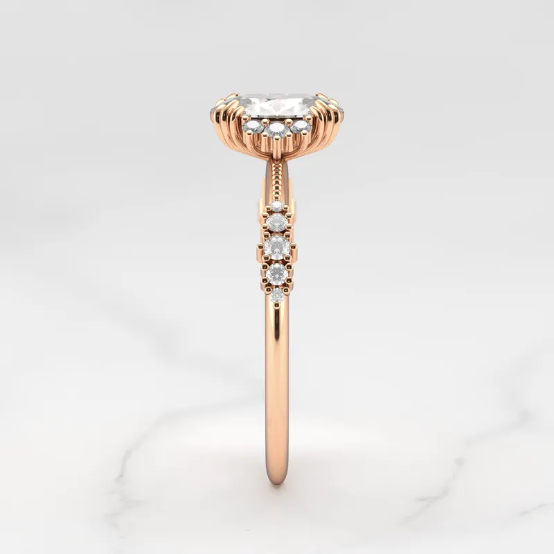 OVAL CLUSTER DIAMOND RING view 9