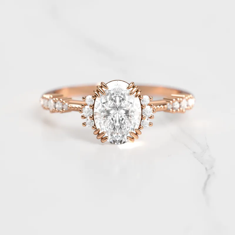 OVAL CLUSTER DIAMOND RING view 5