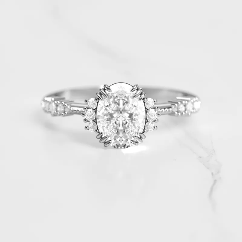 OVAL CLUSTER DIAMOND RING view 6