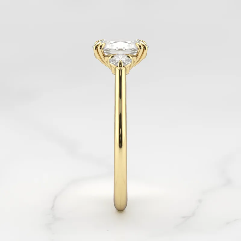 Oval Diamond Ring With Accent Stones view 10