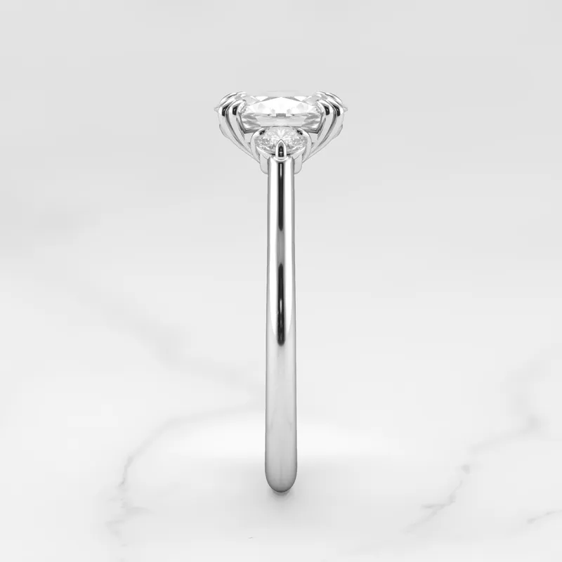 Oval Diamond Ring With Accent Stones view 11