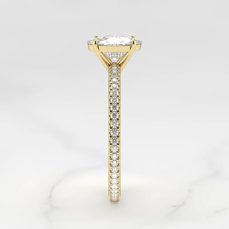 Oval Full Pave Diamond Ring vy 10