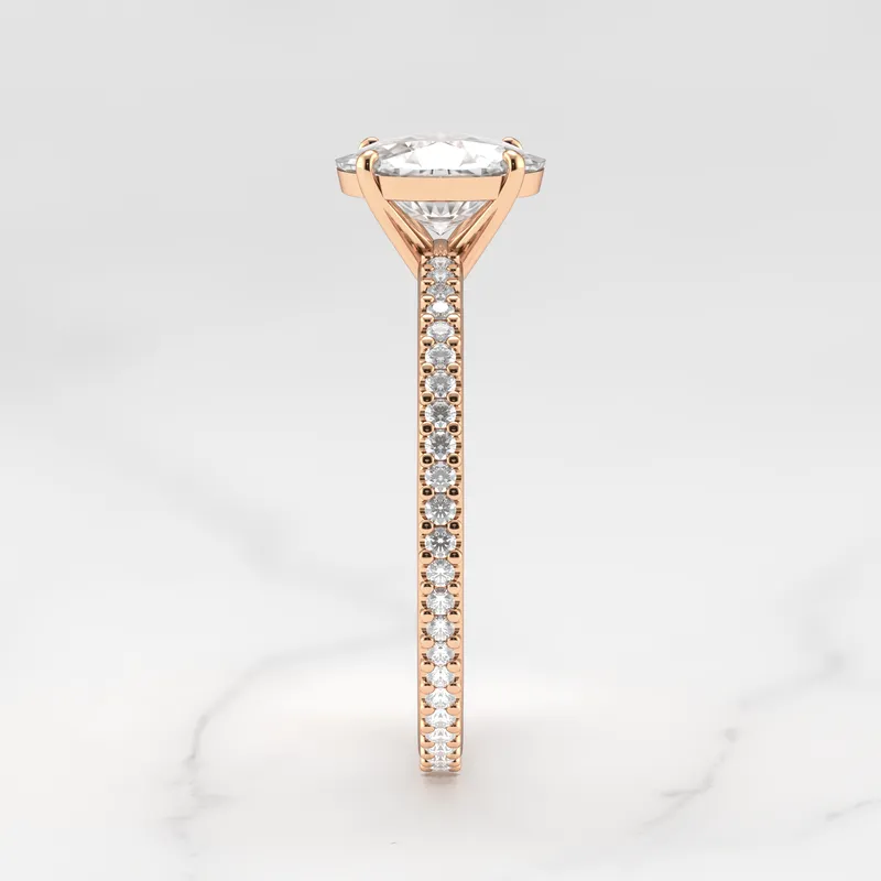 Oval Full Pave Diamond Ring vy 11