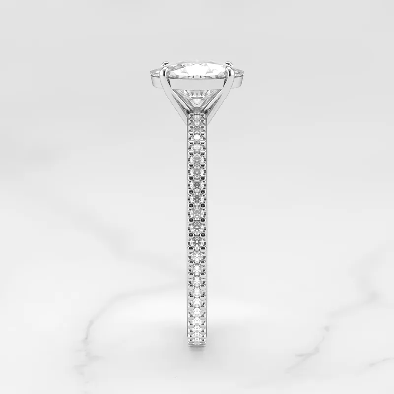 Oval Full Pave Diamond Ring vy 12