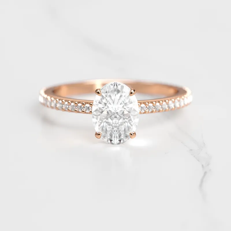 Oval Full Pave Diamond Ring vy 2