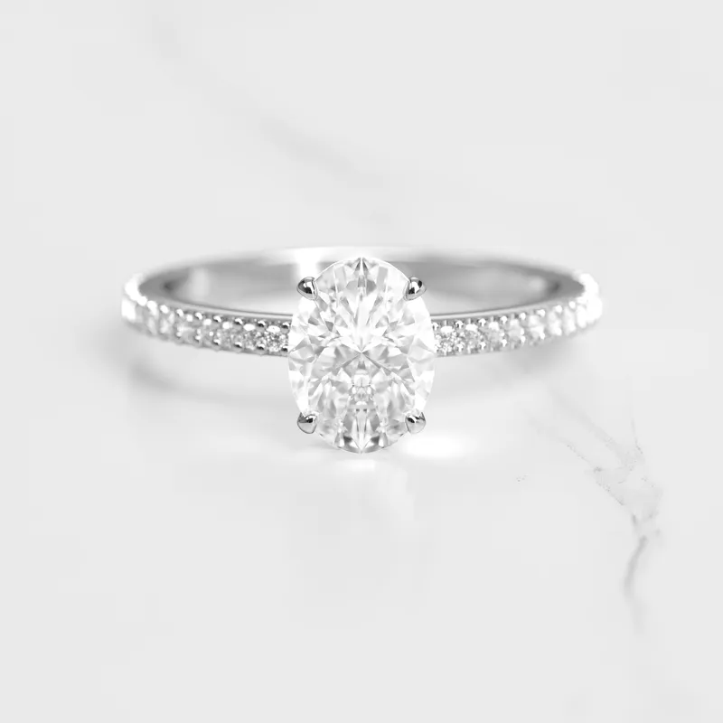 Oval Full Pave Diamond Ring vy 3