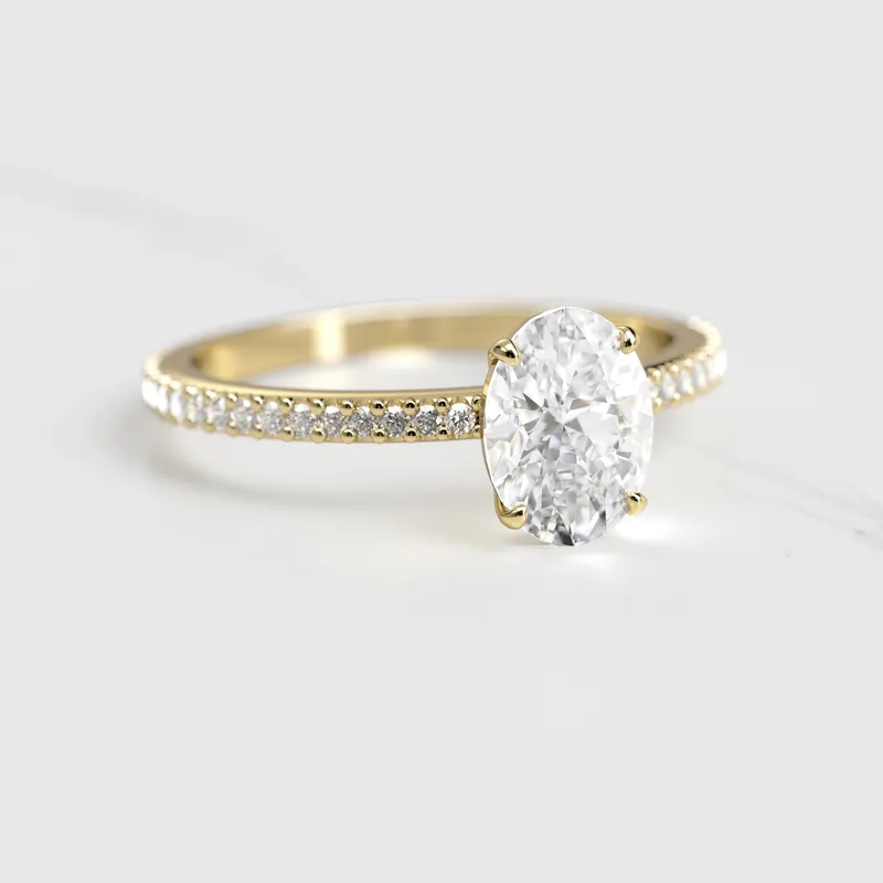 Oval Full Pave Diamond Ring vy 4