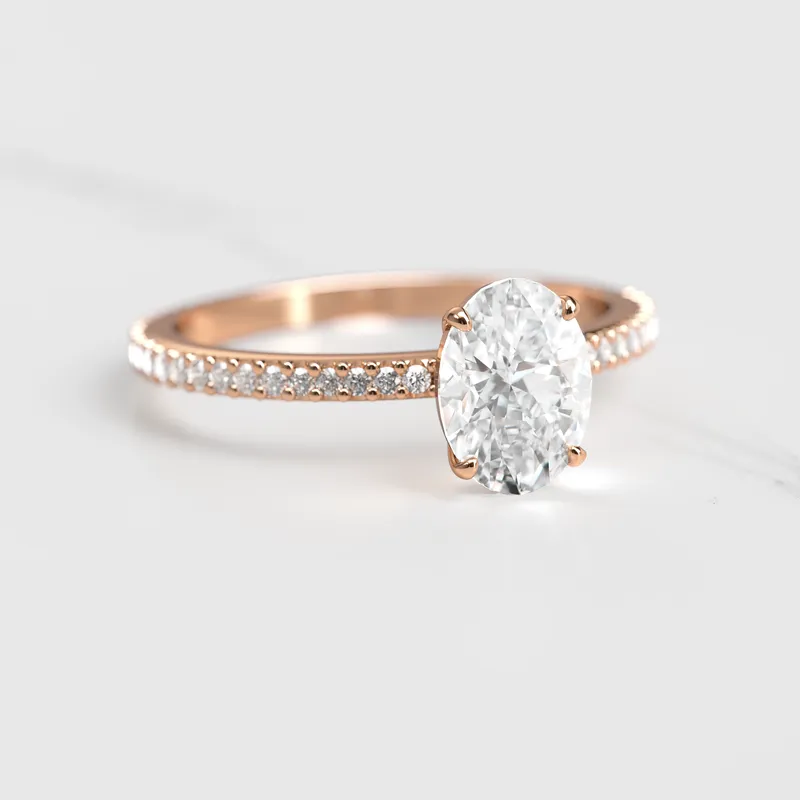 Oval Full Pave Diamond Ring vy 5