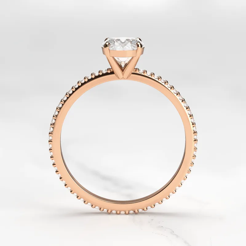 Oval Full Pave Diamond Ring vy 8