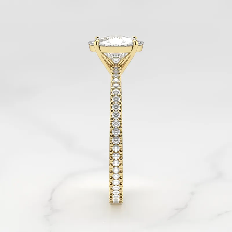 OVAL FULL PAVE TAPERED DIAMOND RING vy 10