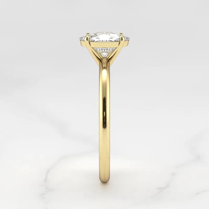 Oval Solitaire Diamond Ring vy 9