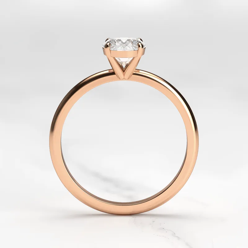 Oval Solitaire Diamond Ring vy 7