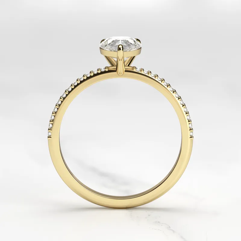 PEAR HALF PAVE DIAMOND RING vy 10