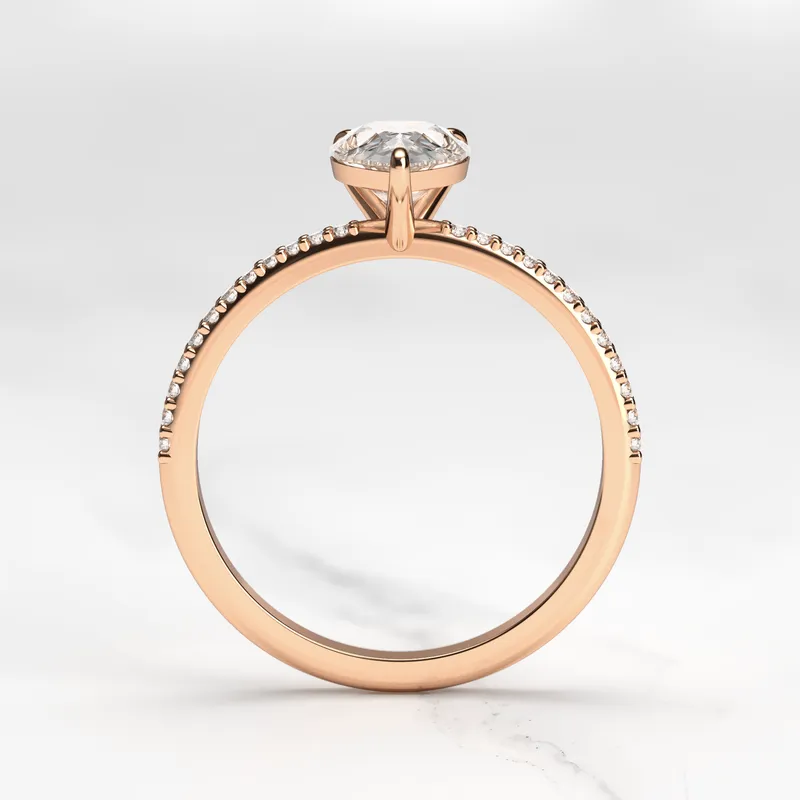 PEAR HALF PAVE DIAMOND RING vy 11