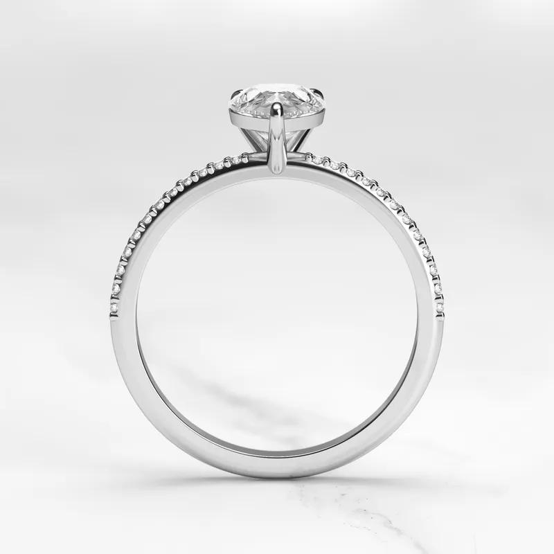 PEAR HALF PAVE DIAMOND RING vy 12